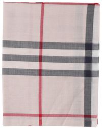 Burberry - Wool & Mulberry Silk Scarf - Lyst
