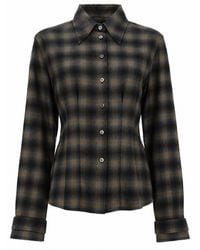 Our Legacy - Fitted Plaid Button-Front Shirt - Lyst