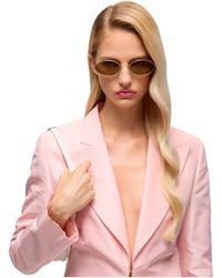 Gucci - Tone Metal Frame Sunglasses With Interlocking G Cut-Out Detail And Lenses - Lyst
