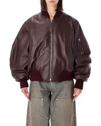 The Attico - Anja Leather Bomber Jacket - Lyst