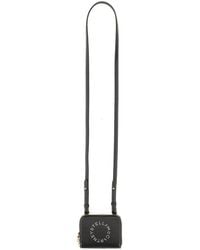 Stella McCartney - Logo-Print Zip-Around Wallet With Shoulder Strap - Lyst