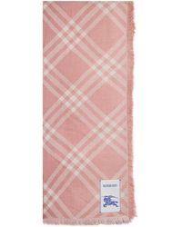Burberry - Silk And Wool Scarf - Lyst