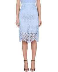 Burberry - Chic Midi Skirt With Concealed Back Zipper - Lyst