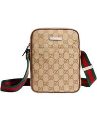 Gucci - Gg Canvas Mini Crossbody Bag With Adjustable Strap, 20 Cm X 14 Cm X 4 Cm - Lyst