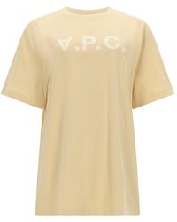 A.P.C. - Logo Crew Neck T-Shirt - Lyst