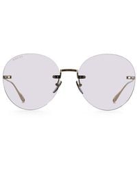 Gucci - Round Frame Sunglasses - Lyst