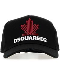 DSquared² - Black Gabardine Baseball Cap - Lyst