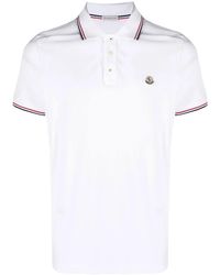 Moncler - Logo-appliqué Regular-fit Cotton Polo Shirt - Lyst
