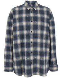 Juun.J - Juun. J Cotton All-Over Check Button-Down Shirt With Classic Collar - Lyst