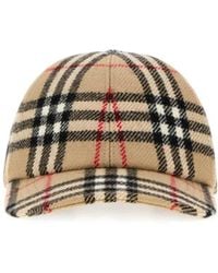 Burberry - Wool Check Baseball Cap - Lyst