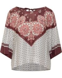 Pinko - Mini Twill Shirt With Unique Fabric Art - Lyst