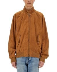 Baracuta - Leather G9 Jacket With High Collar - Lyst