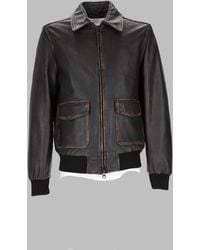 Colamarino - Aviator Leather Jacket - Lyst