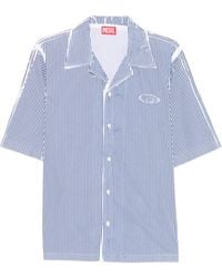 DIESEL - Short Sleeve Spread Collar Shirt - Lyst
