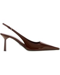 Prada - Chocolate Leather Pumps - Lyst
