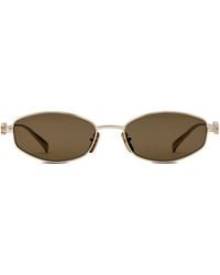 Gucci - Metal Frame Sunglasses With Logo Temples - Lyst