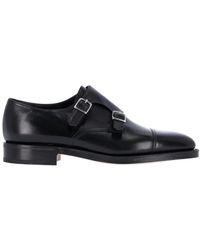 John Lobb - Double Monk Strap Leather Dress Shoes - Lyst