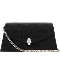 McQueen - Leather Mini Skull Crossbody Bag - Lyst