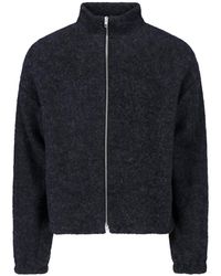 Jil Sander - Fuzzy Zip-Up High-Neck Jacket - Lyst