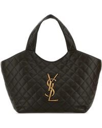 Saint Laurent - Icare Medium Leather Tote - Lyst