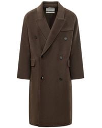 Amaranto - Amalfi-Style Overcoat With Refined Draping - Lyst