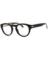 David Beckham - Eyeglasses Round Full Rim, Frame And Clear Demo Lenses Lens Db7114080700 - Lyst