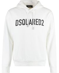 DSquared² - Cotton Hoodie With Ribbed Cuffs And Hem - Lyst