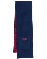Fendi - Kids Logo-Embroidered Reversible Scarf - Lyst