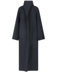 KHAITE - Oversized Wool Wrap Coat - Lyst