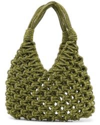HIBOURAMA - Open-Weave Beaded Tote Bag - Lyst