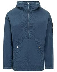 Stone Island - Mini Jacket With Hood And Kangaroo Pocket - Lyst