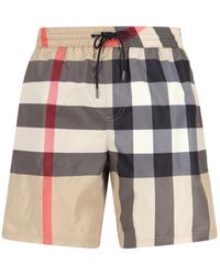Burberry - Check Swim Shorts - Lyst