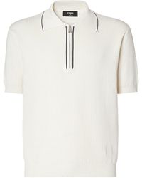 Fendi - Zip-Front Polo Shirt - Lyst
