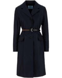 Prada - Midnight Re-Nylon Trench Coat - Lyst