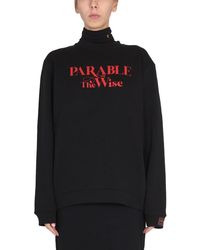 Raf Simons - Classic Crewneck Sweatshirt With Bold Print - Lyst