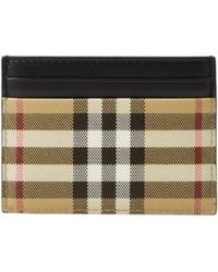 Burberry - Check Card Holder - Lyst