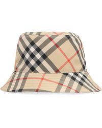 Burberry - Check Pattern Bucket Hat For - Lyst