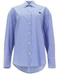 MSGM - Camicia Con Logo - Lyst