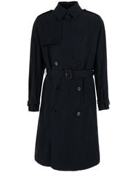 BOSS - Jared Cotton Trench Coat With Front Belt And Classic Collar - Lyst