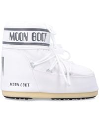 Moon Boot Icon Mini Low Water-Repellent Nylon Boots With Logo Panel ...