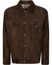 Department 5 - Suede Boxy Snap Jacket - Lyst