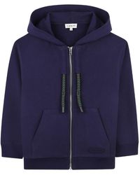 Lanvin - Drawstring Hooded Sweatshirt With Embroidered Logo - Lyst