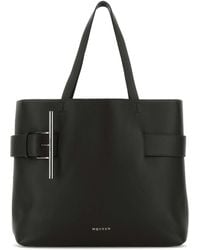 McQueen - Leather T-Bar Shopping Bag - Lyst