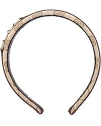 Gucci - Children's Gg Canvas Headband With Horsebit - Lyst