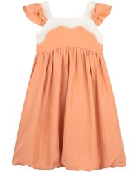 Chloé - Silk Mini Dress With Straps For Girls - Lyst