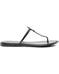 Tory Burch - Chic Slip-On Sandals With-Tone Logo - Lyst