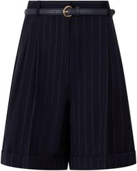 Max Mara - Striped Wool Bermuda - Lyst