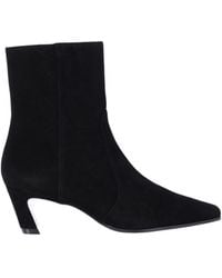 Stuart Weitzman - Pointed-Toe Kitten Heel Ankle Boots - Lyst