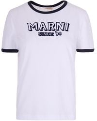 Marni - T-Shirt With Contrasting Edges - Lyst