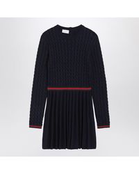 Gucci - Wool Mini Dress With Web Detail - Lyst